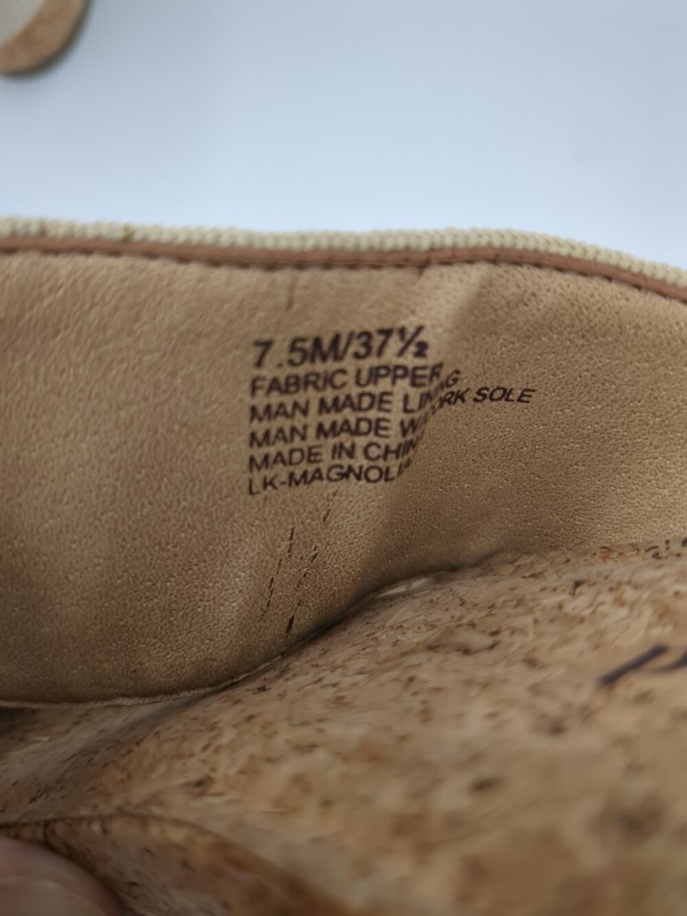 Lucky Brand Strappy Cork Heel Wedge sandal Women's size 7.5 - Picture 7 of 9